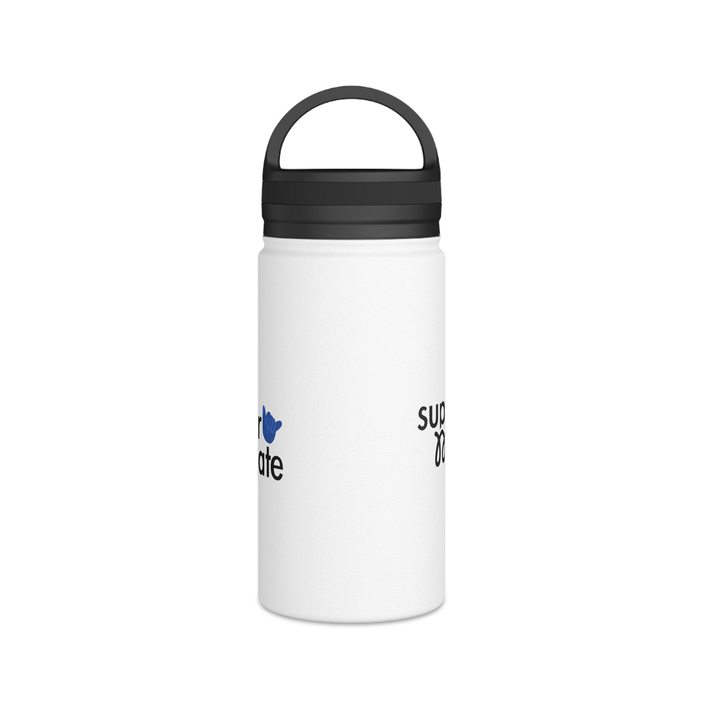 Stainless Steel Water Bottle — "Support Local Small Businesses" Travel Bottle with Handle Lid