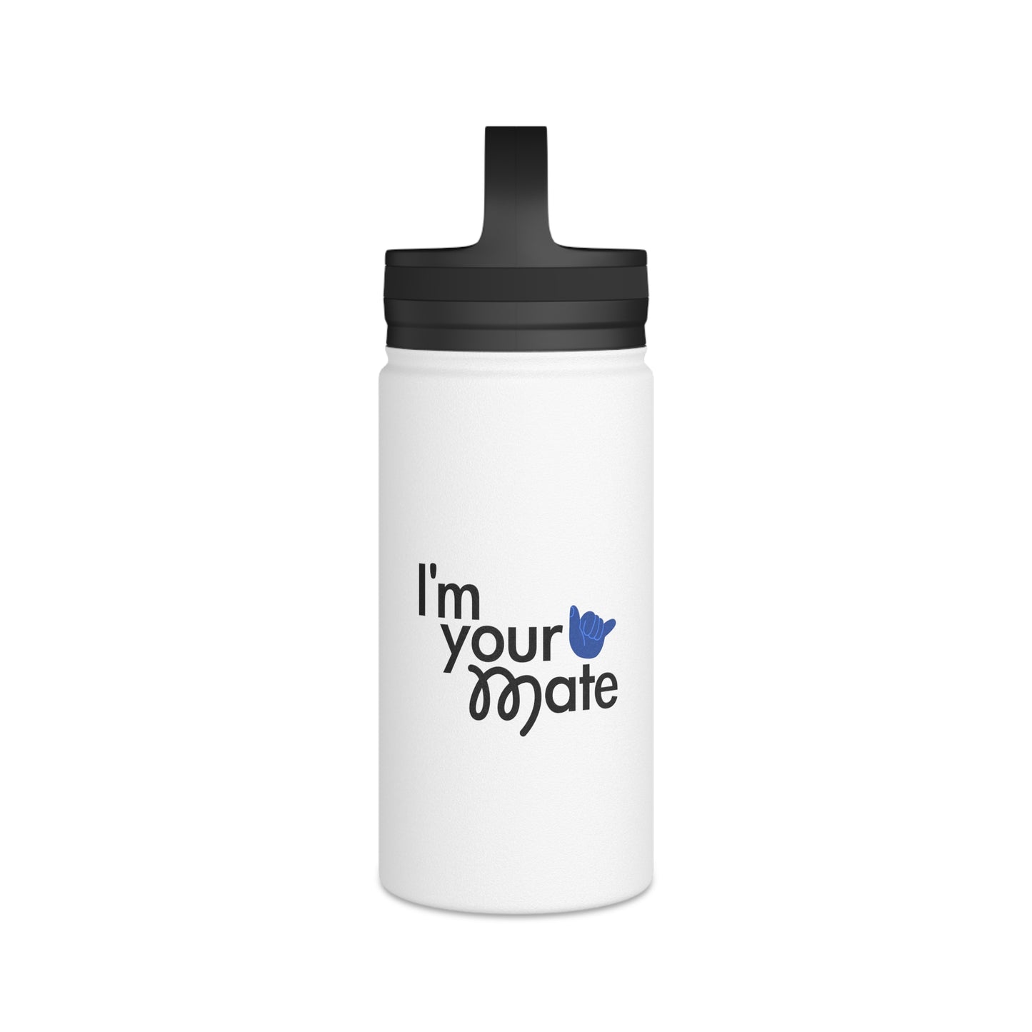 Stainless Steel Water Bottle — "Support Local Small Businesses" Travel Bottle with Handle Lid